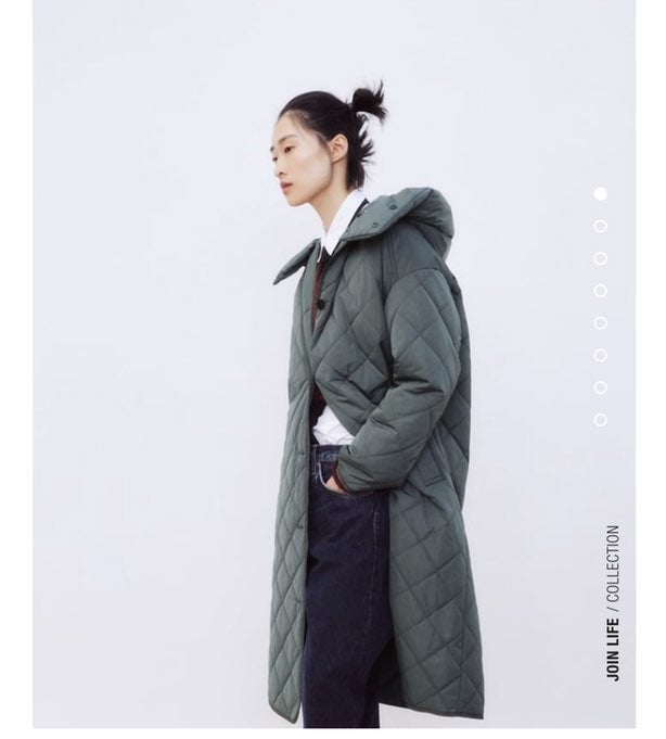 Zara WATER REPELLENT LONG PADDED COAT