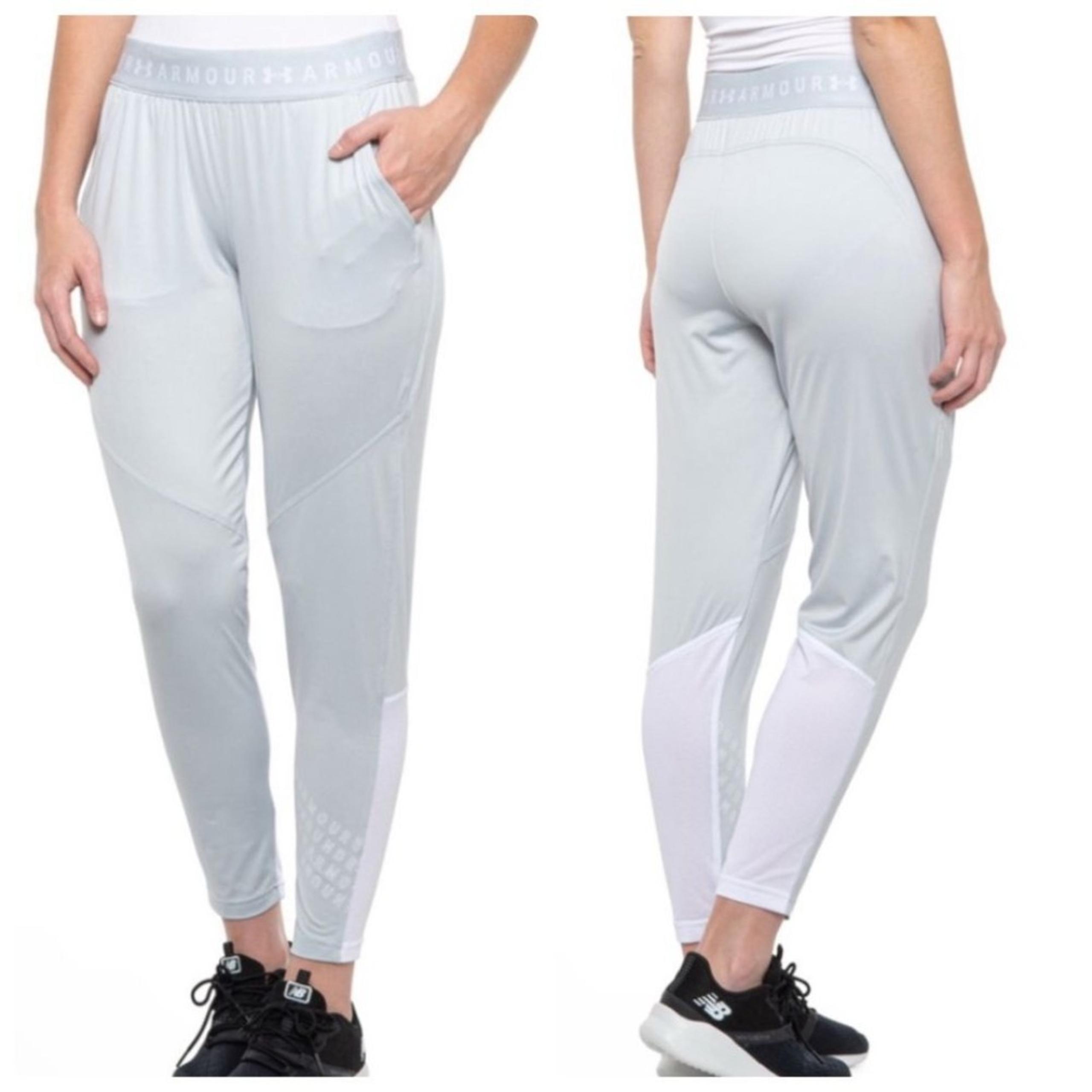 Under Armour UA Women’s Sport Graphic Activewear Pants S Gray White