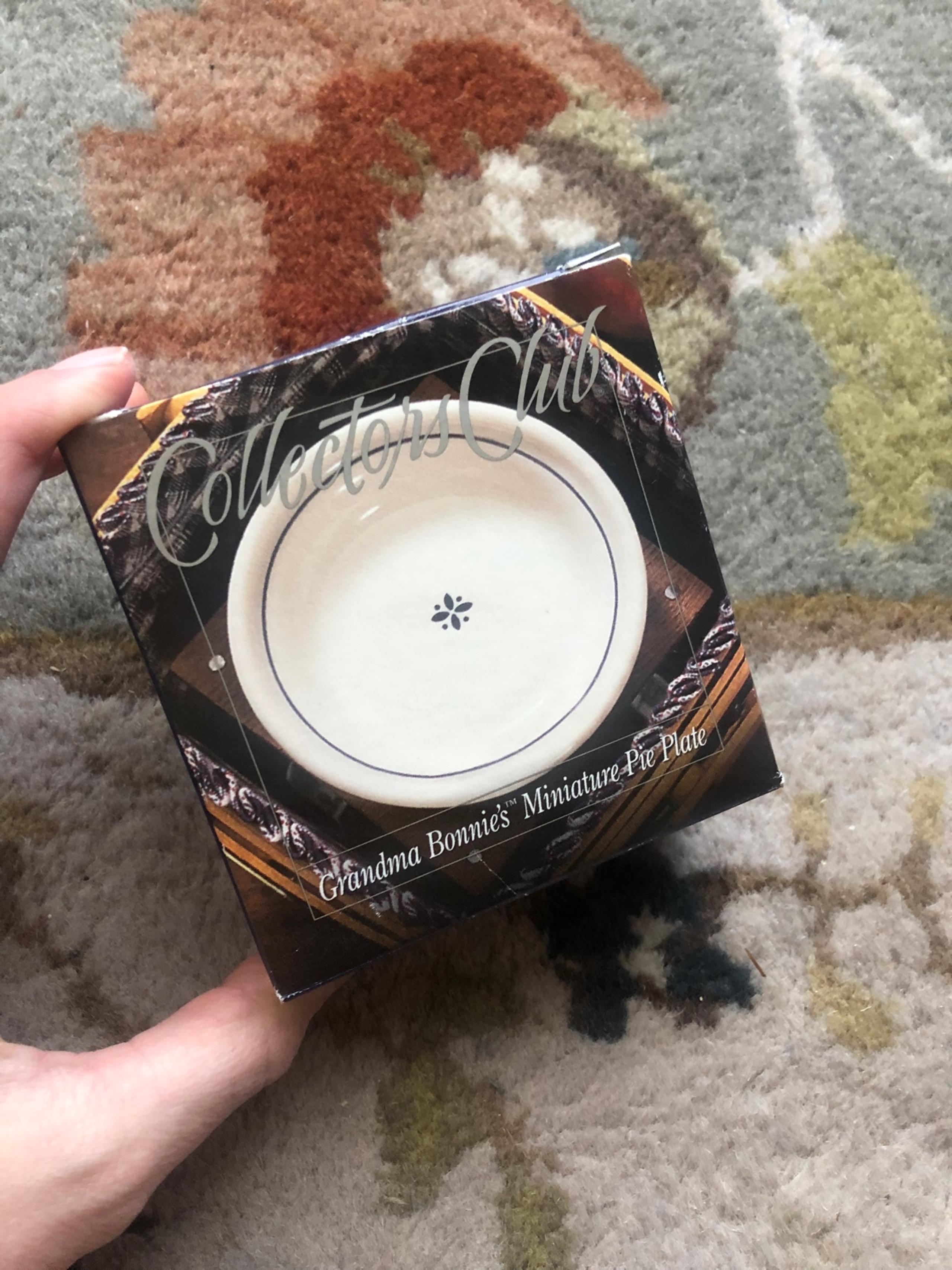 Longaberger Grandma Bonnie's Miniature Pie Plate J.W. NIB In Box Collectors Club