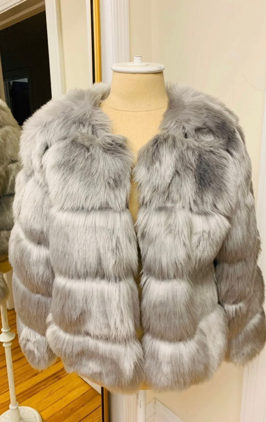 Faux Fur Silver Jacket