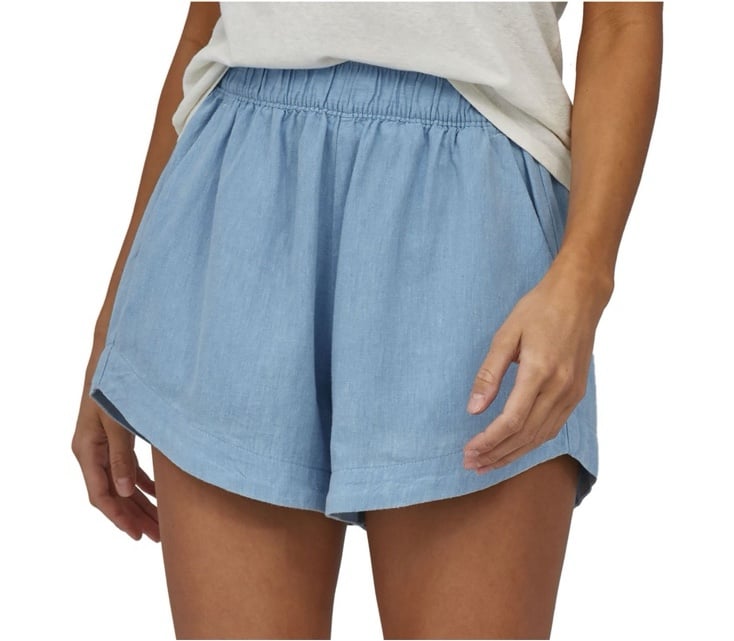Patagonia Garden Island Shorts NWT size XL Whole Weave/Lago Blue Hemp Lyocell