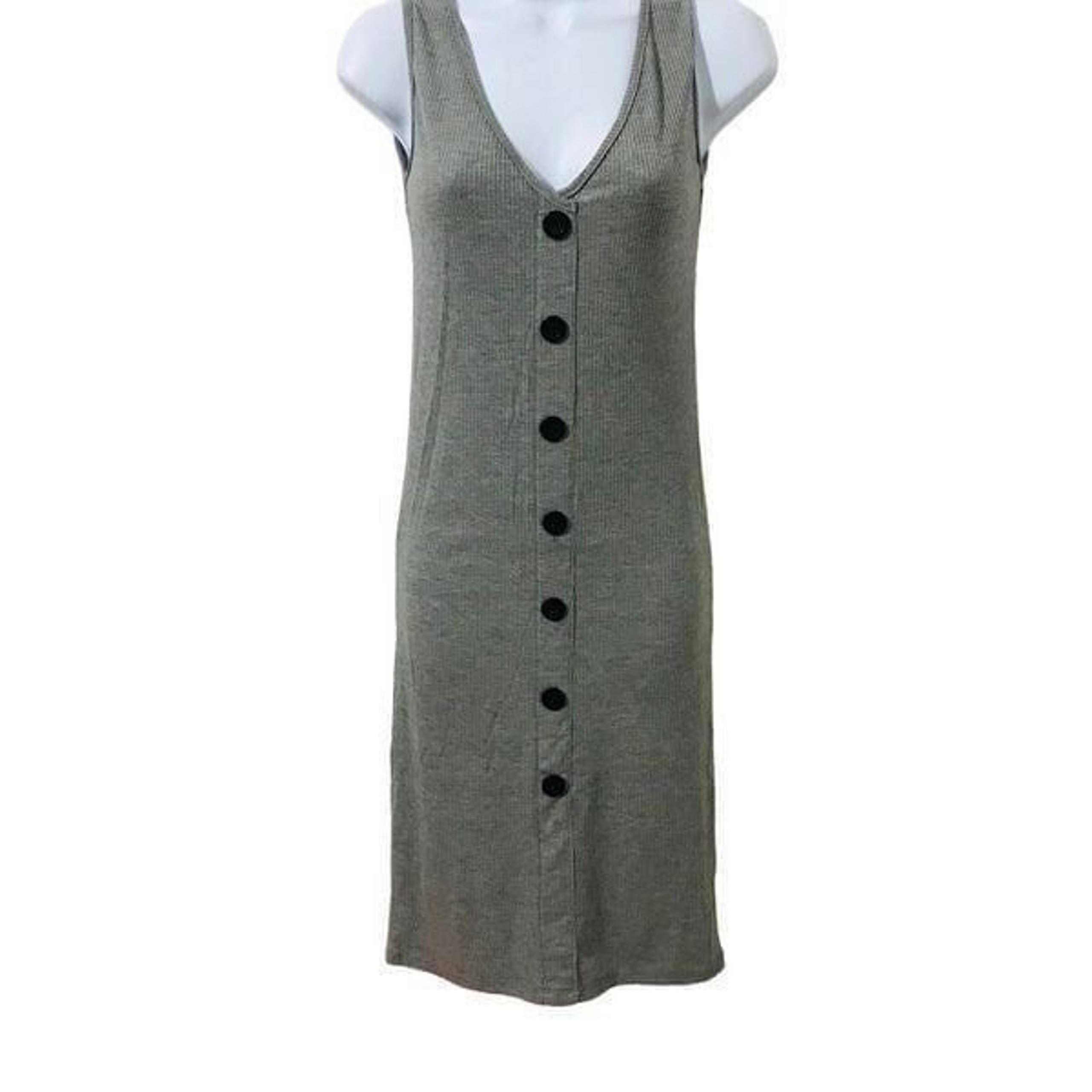 Velvet Torch gray long Sleeveless dress size L    A201