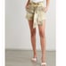 Retrofête Jo Belted Sequined Camouflage-Print Cotton Shorts