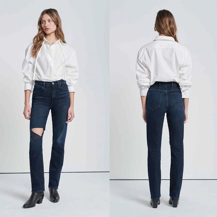 NWT New 228 7 For All Mankind Easy Slim in Sunbeam Jeans Size 29
