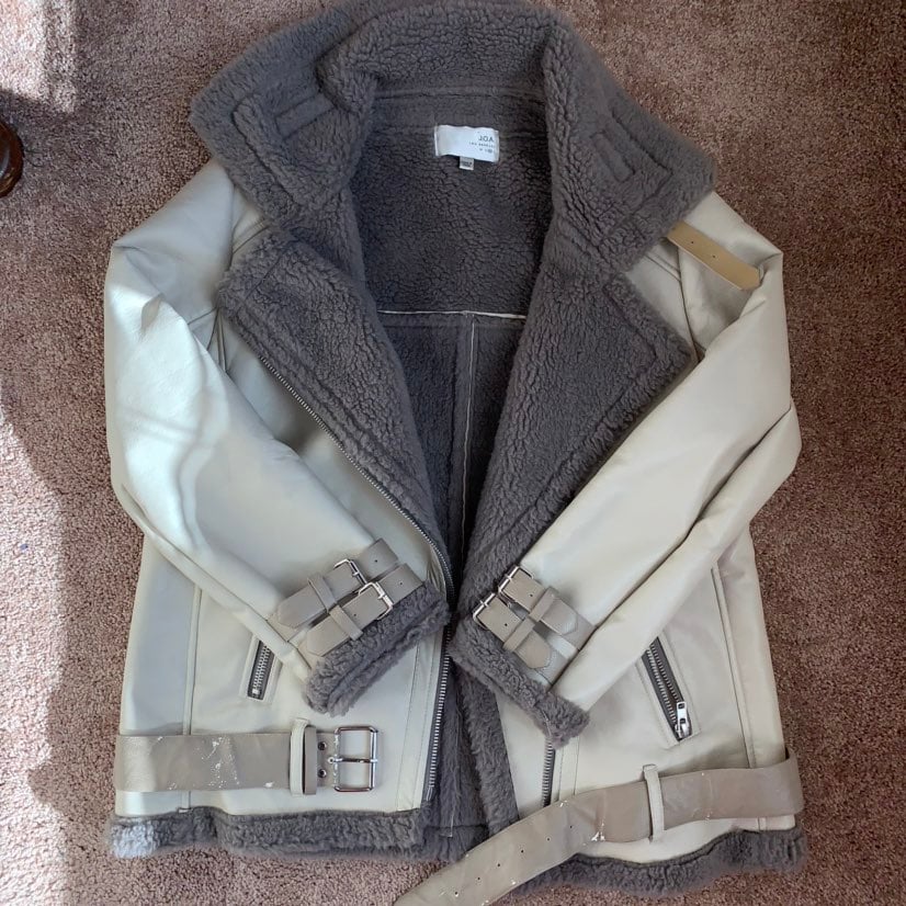 J.O.A. Faux Fur Leather Coat