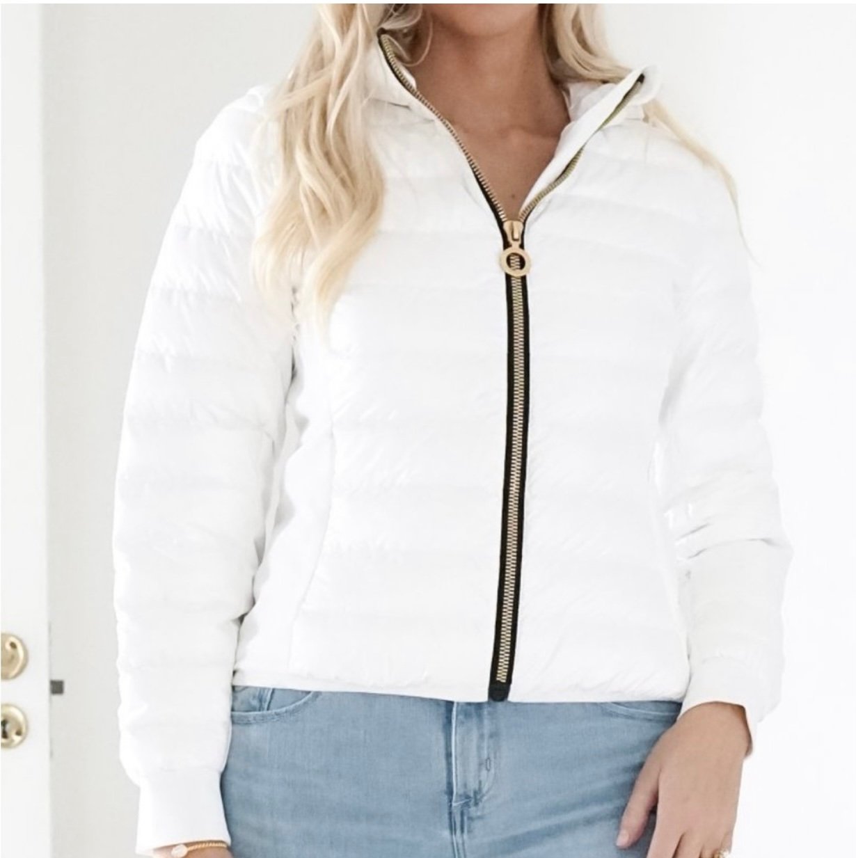 New Goldbergh Nadia down padded slim jacket in white US sz 14