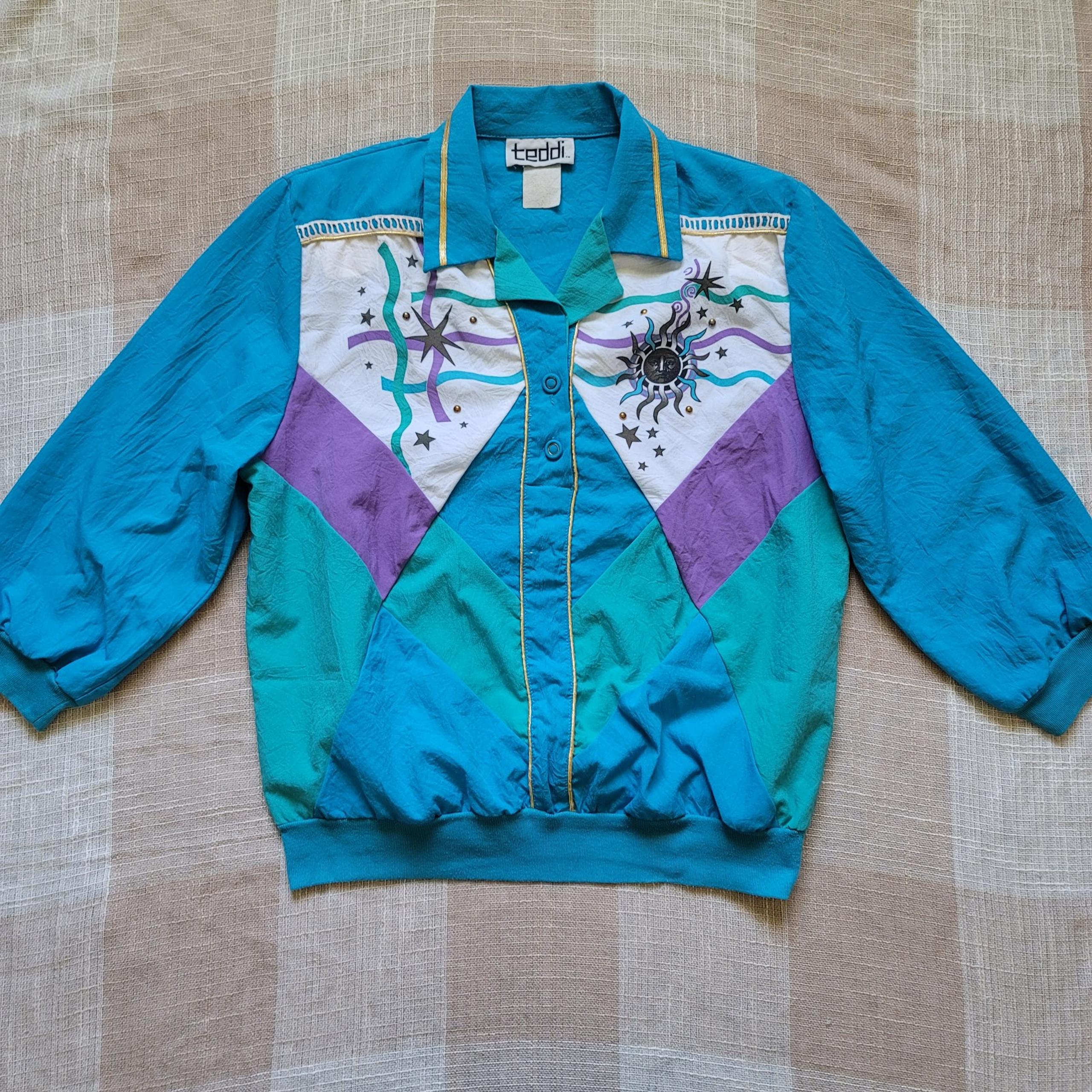 Retro Celestial Collared Pull Over