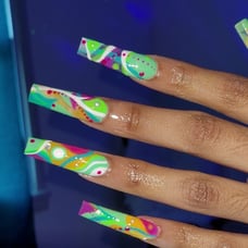 Acrylic Abstract art Press on Nails