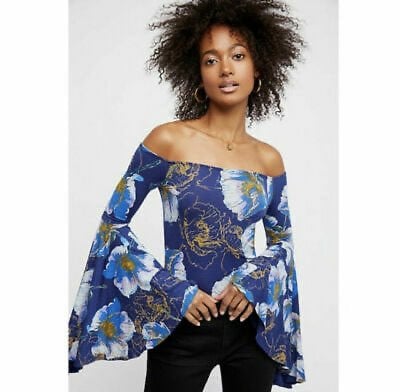Free People Off The Shoulder Floral Top