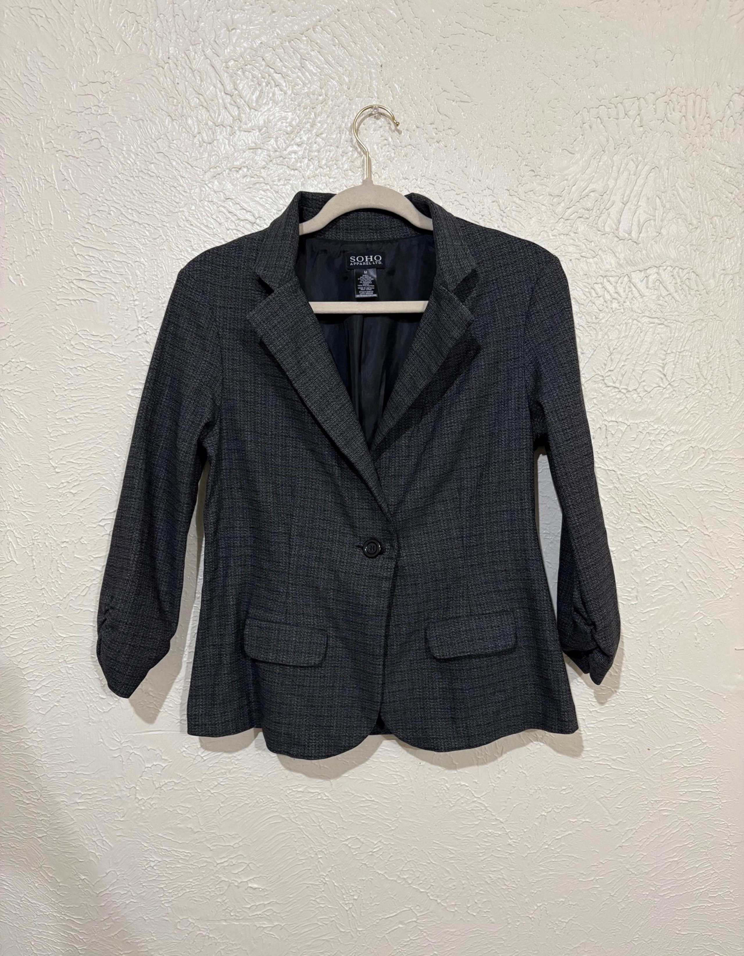 SOHO Apparel charcoal Blazer tailored fit size Medium