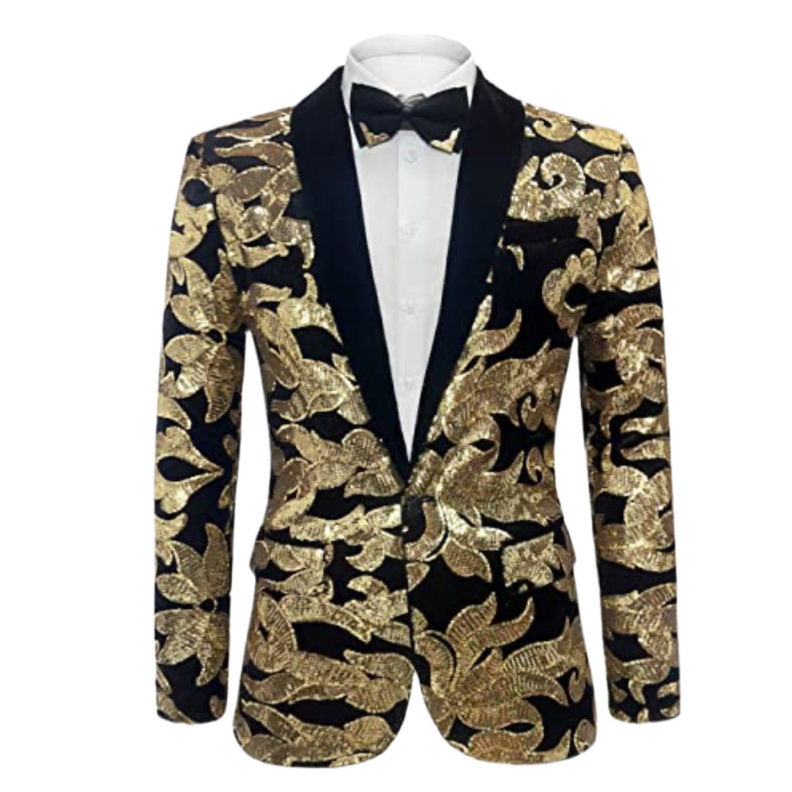 NWT Men's Dress Floral Suit Notched Lapel Slim Fit Blazer XXL