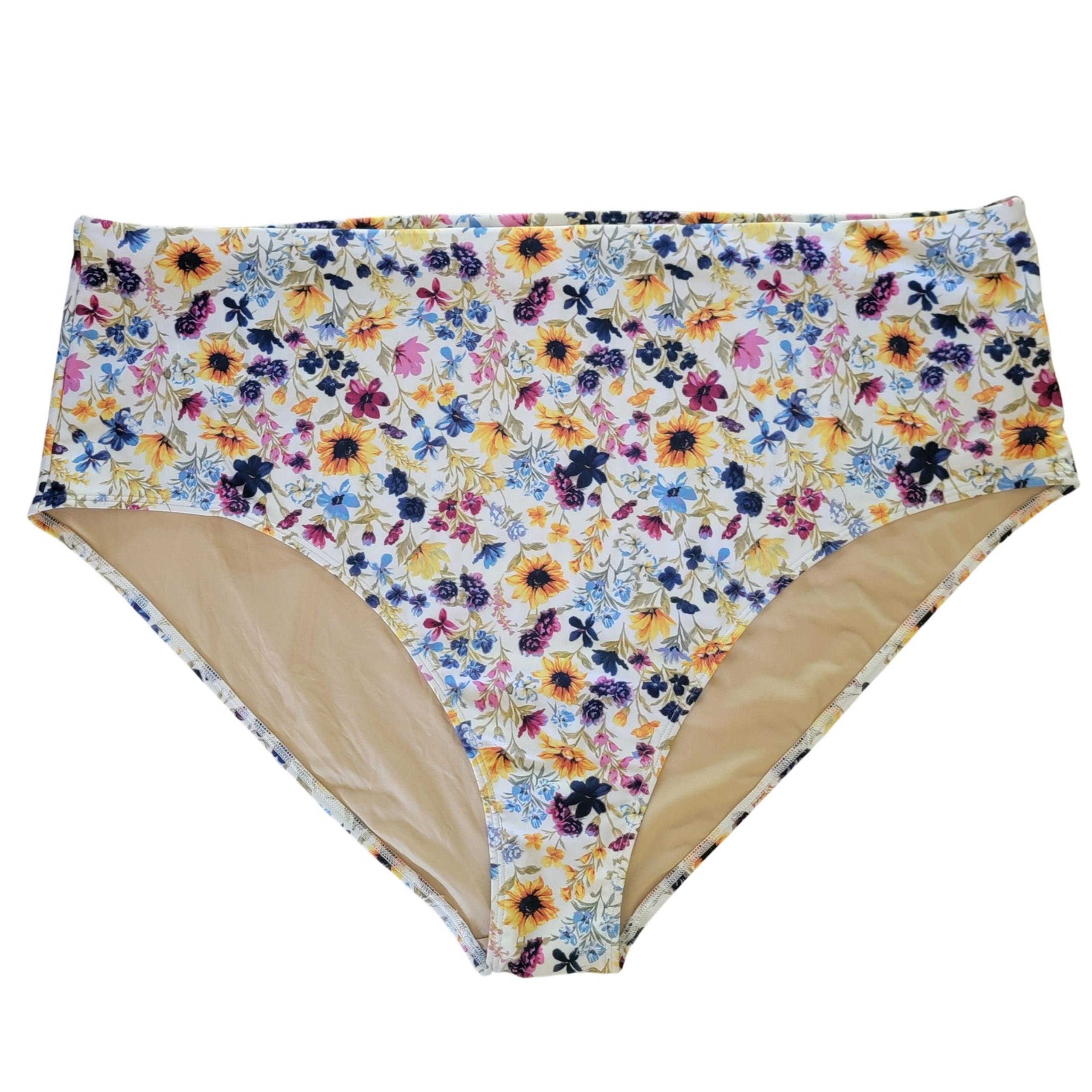 Old Navy Floral Print Swim Bottom High Waist Bikini Bottom Plus Size 4X