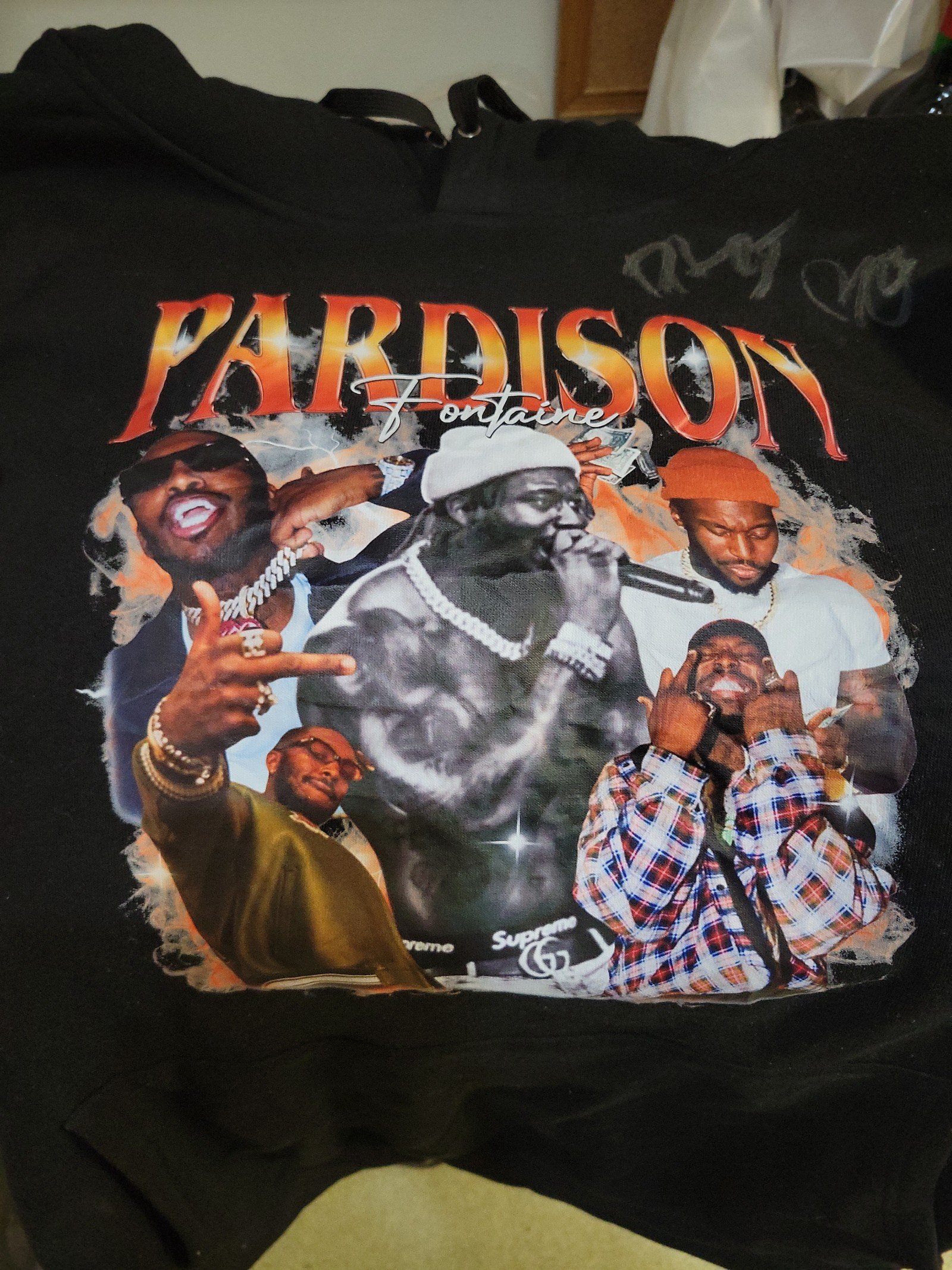 Pardison Fontaine autographed hoodie. Signed after SOBs concert 3/5