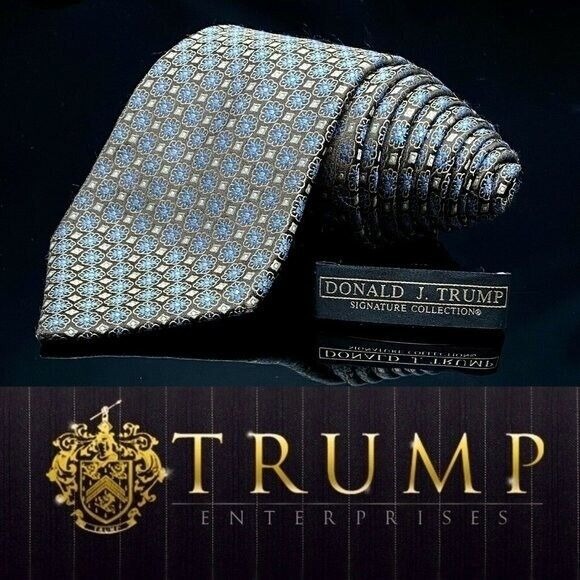 DONALD J. TRUMP~ SIGNATURE COLLECTION Multi Color Checkered MAGA POWER TIE