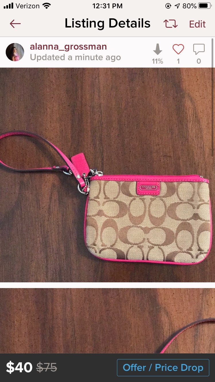 Coach wristlet