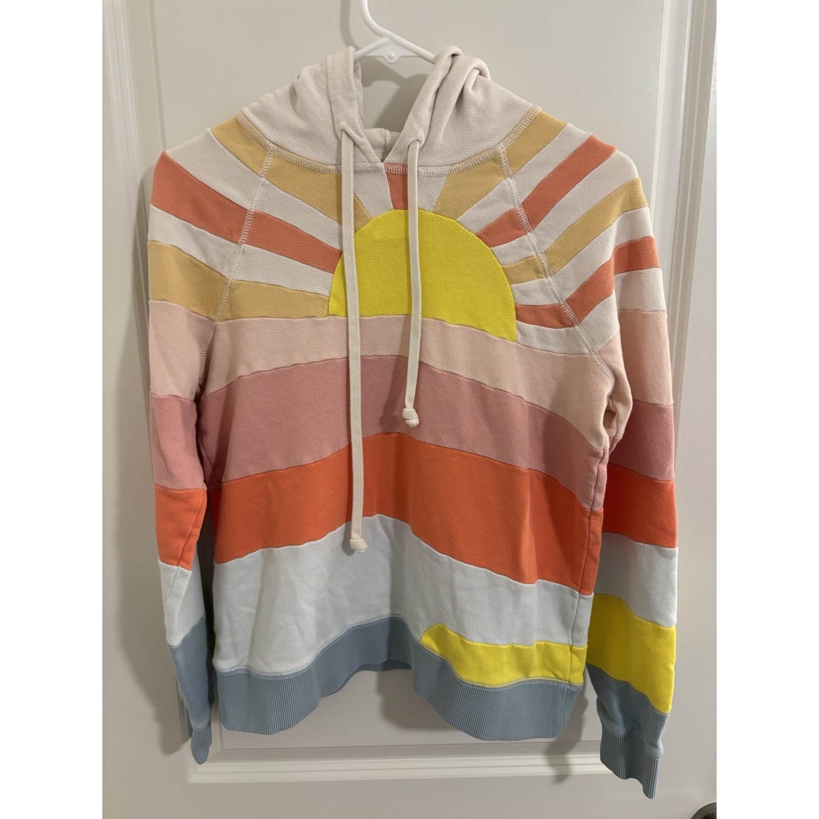 Faherty Soleil Hoodie Womens XS Sunrise Lightweight French Terry Beach Boho EUC