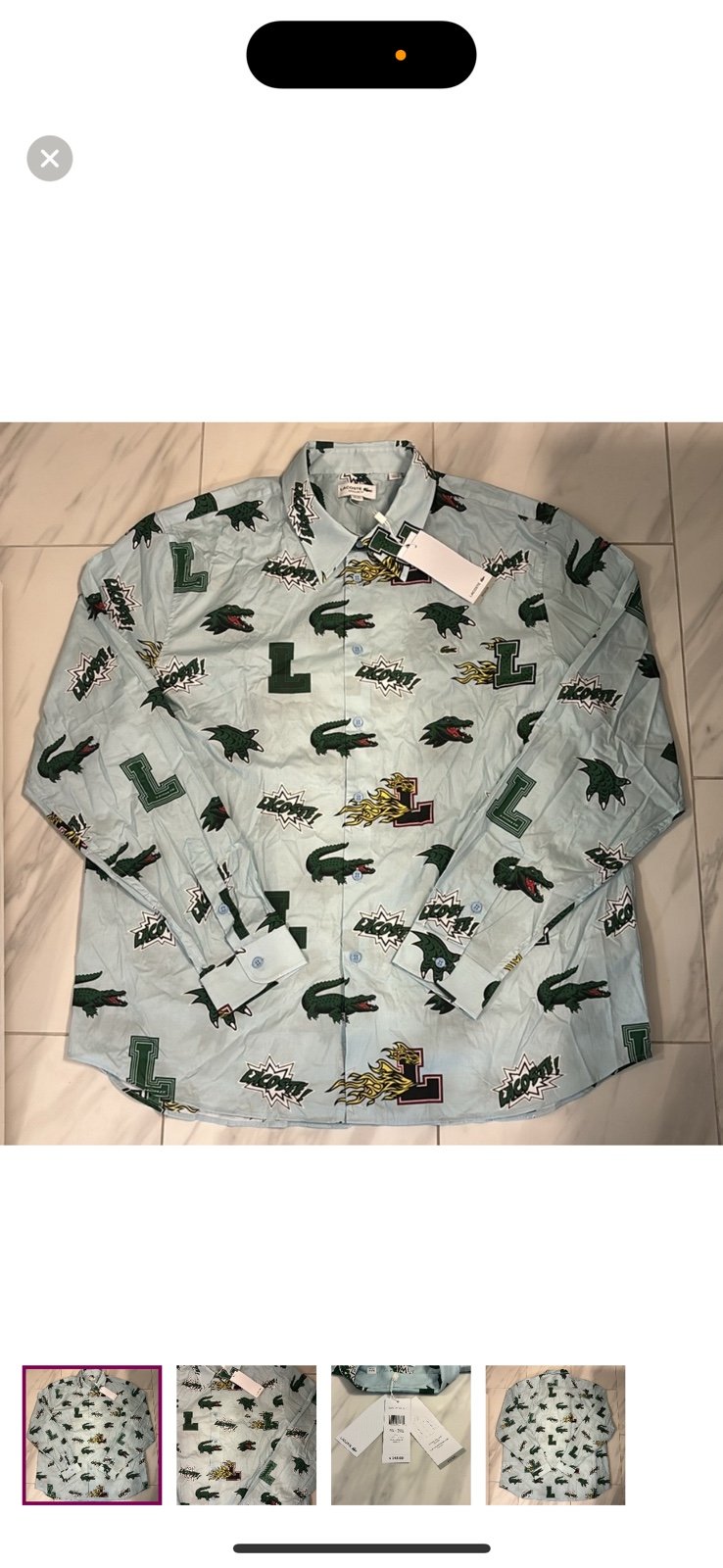 Men’s Lacoste All Over Button Down Shirt
