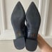 NWOT Jeffery Campbell Free People Pointed Toe Black Crocodile Leather Loafers 8