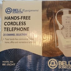 Bell Equipment Sonecor Hands-Free Cordless BE-25CHT Telephone Vtg 25 Channel NIB