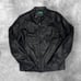 United Colors of Benetton Mens PU Leather Biker Jacket Black Size 50 (Medium)