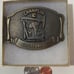 Vintage Metal Belt Buckle, Brass, Champlin Petroleum Company, Oil, Energy, Nice