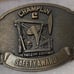 Vintage Metal Belt Buckle, Brass, Champlin Petroleum Company, Oil, Energy, Nice