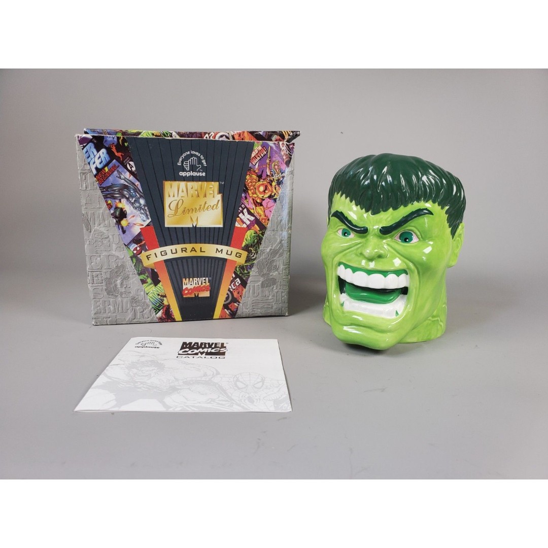 Vintage 1997 Applause Inc. Marvel Incredible Hulk Ceramic Mug w/ Box