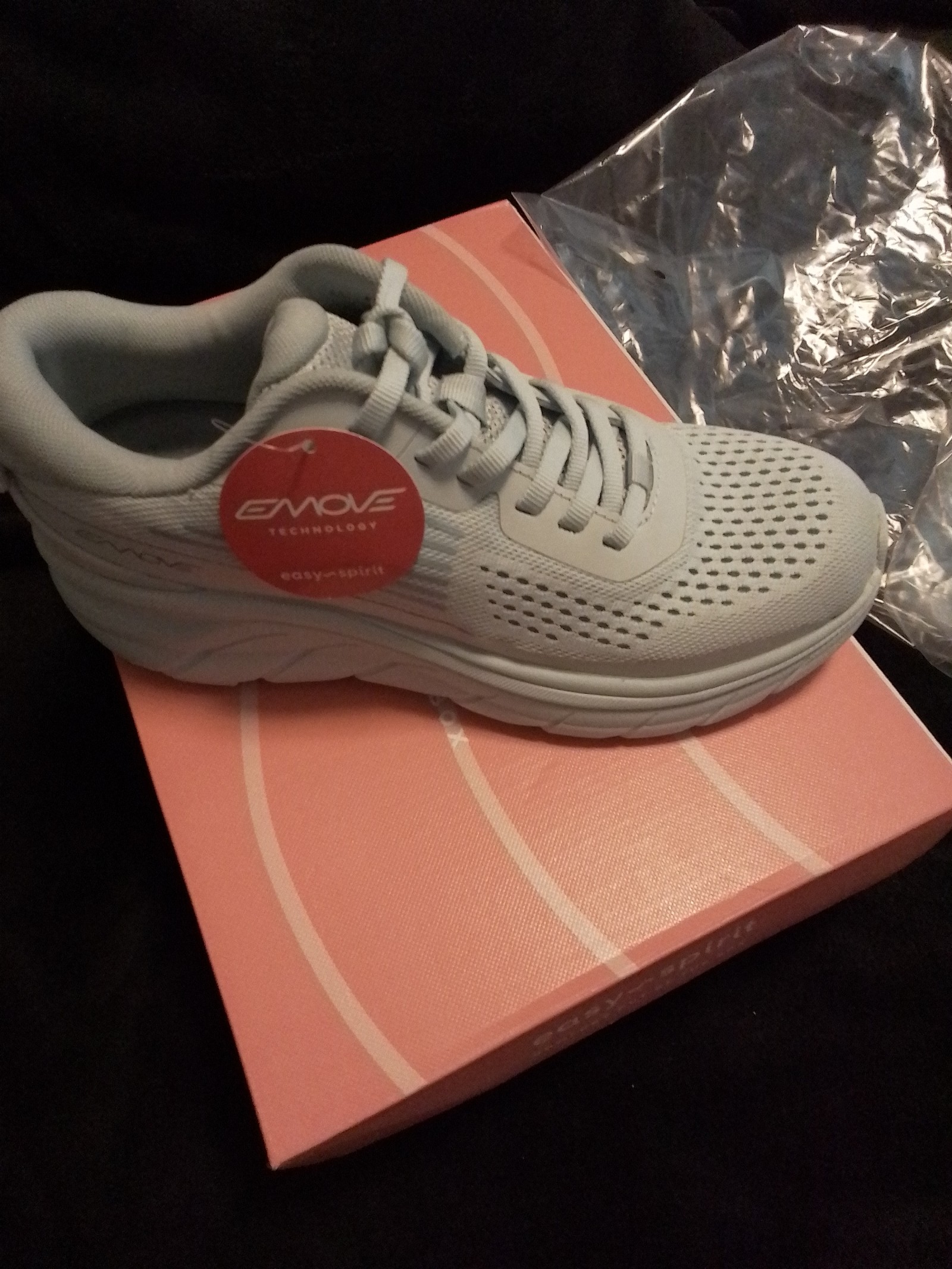 Sneakers easy spirit Mel walking light ice blue size 6 8n a hafe wide new no tag