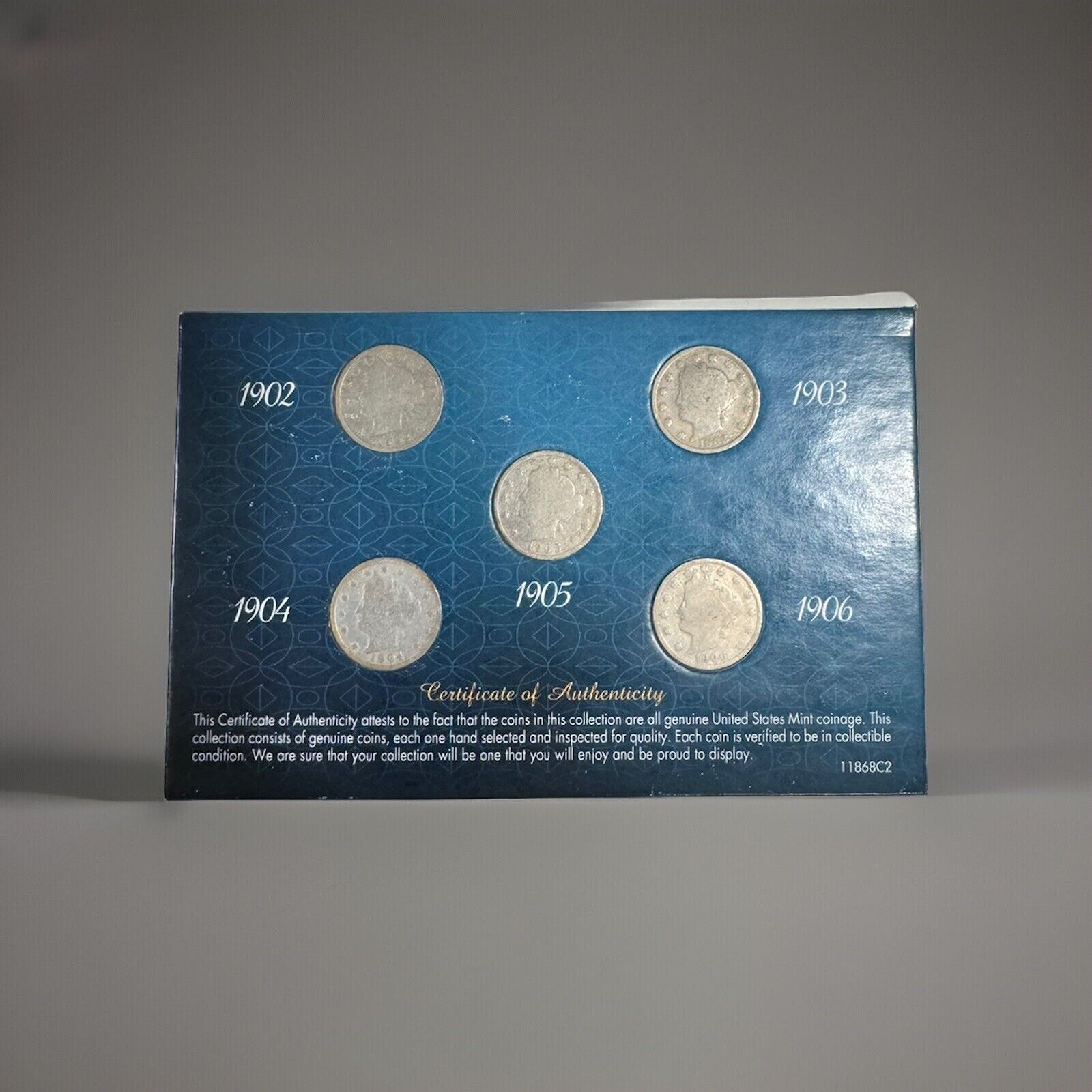 Commemorative Set of (5) 1902-06 Five Years Of Liberty Head Nickels
