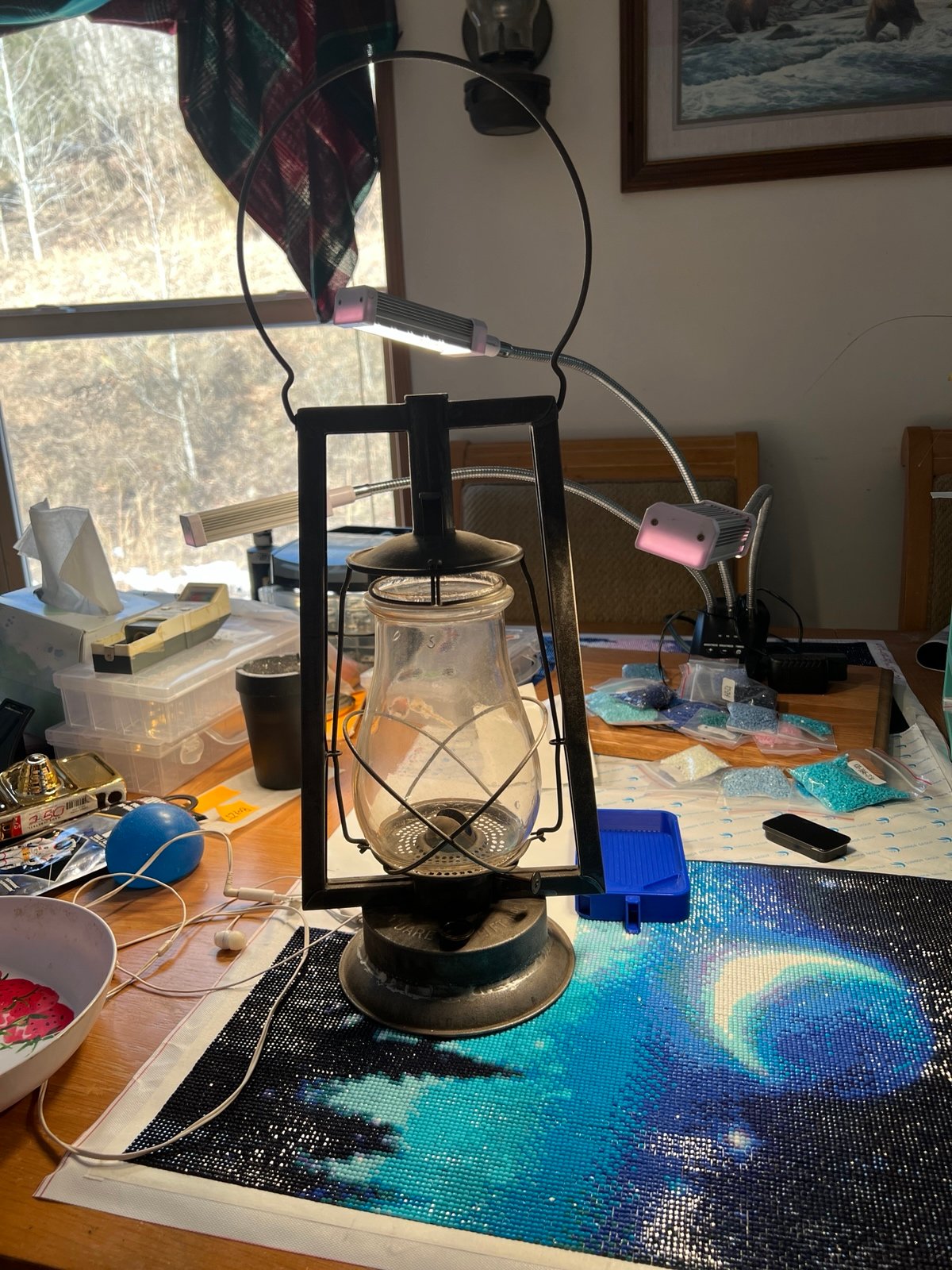 Antique SG & L Co Square Lantern Marked 0