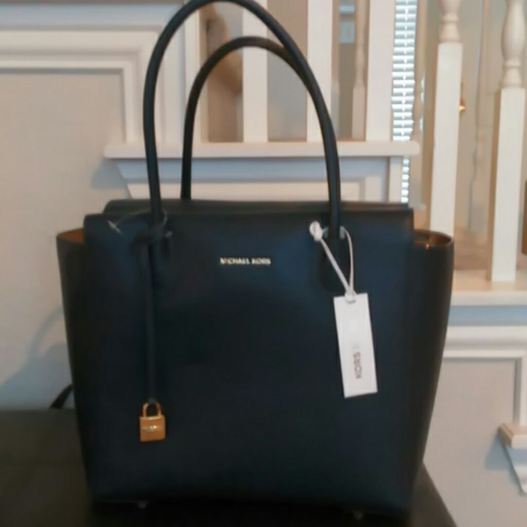 Michael Kors Mercer Large Satchel blue