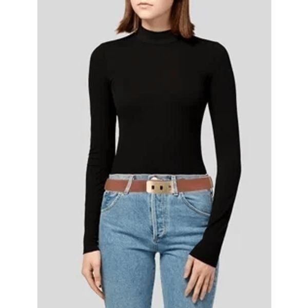 Diane Von Furstenberg Seraphina Leather Belt - Size Petite
