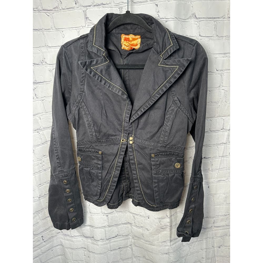 TWILL TWENTY TWO BY ANTHROPOLOGIE LADIES BLACK JACKET (S). WORN ONCE EUC