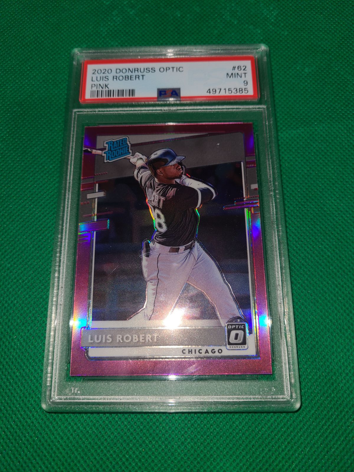 2020 donruss optic luis robert pink psa
