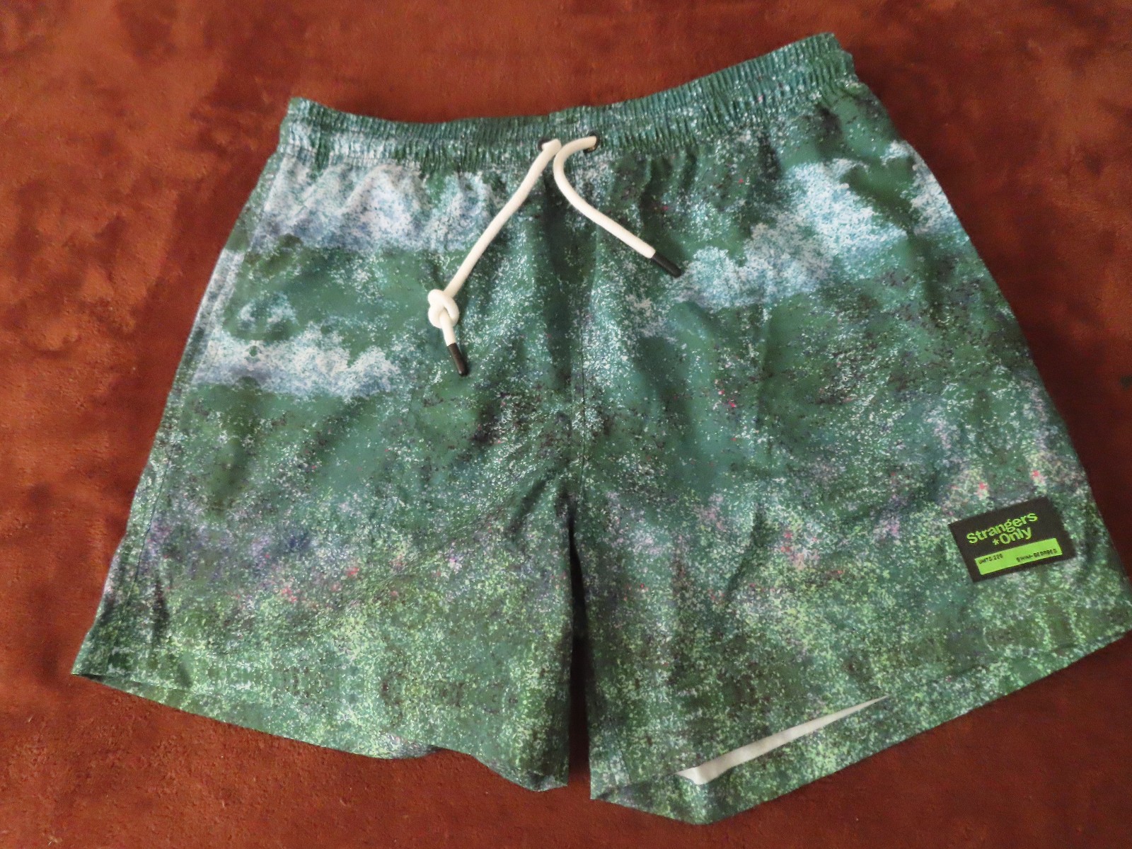Strangers Only Mens Brief Lined print Swim Shorts 5 Small limited 225 units