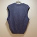 The Moors Blue Sweater Vest Mens Large Pure 100% Shetland Wool V-Neck Lord Jeff