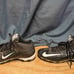 Nike Alpha Black White Swoosh Logo Lace Up Football Cleats US 9.5 UK 8.5 EUR 43