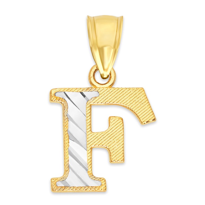 14k Solid Gold Initial Pendant - Personalized Jewelry Gifts for Her