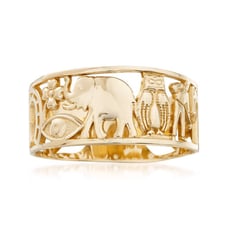 ross simon 14k gold lucky ring size 9