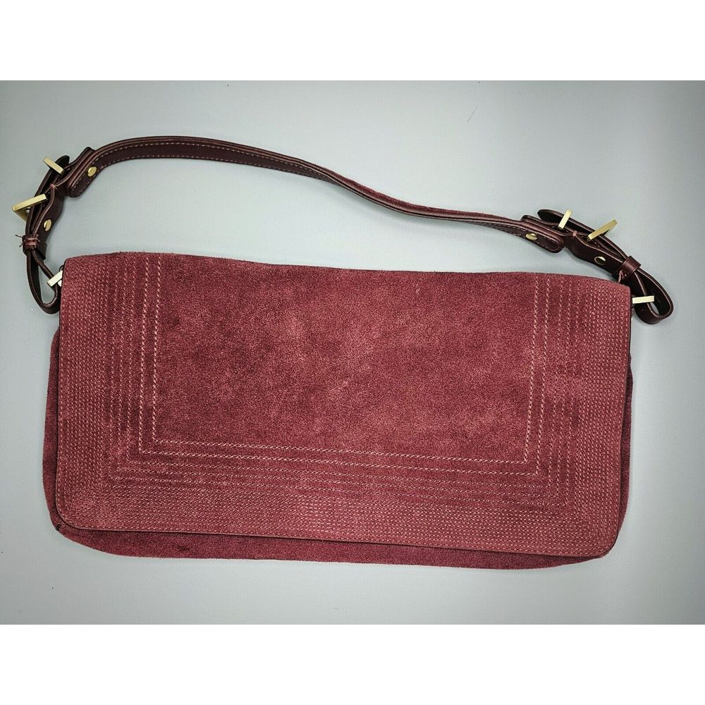 Cole Haan Burgandy Suede Y2K Purse