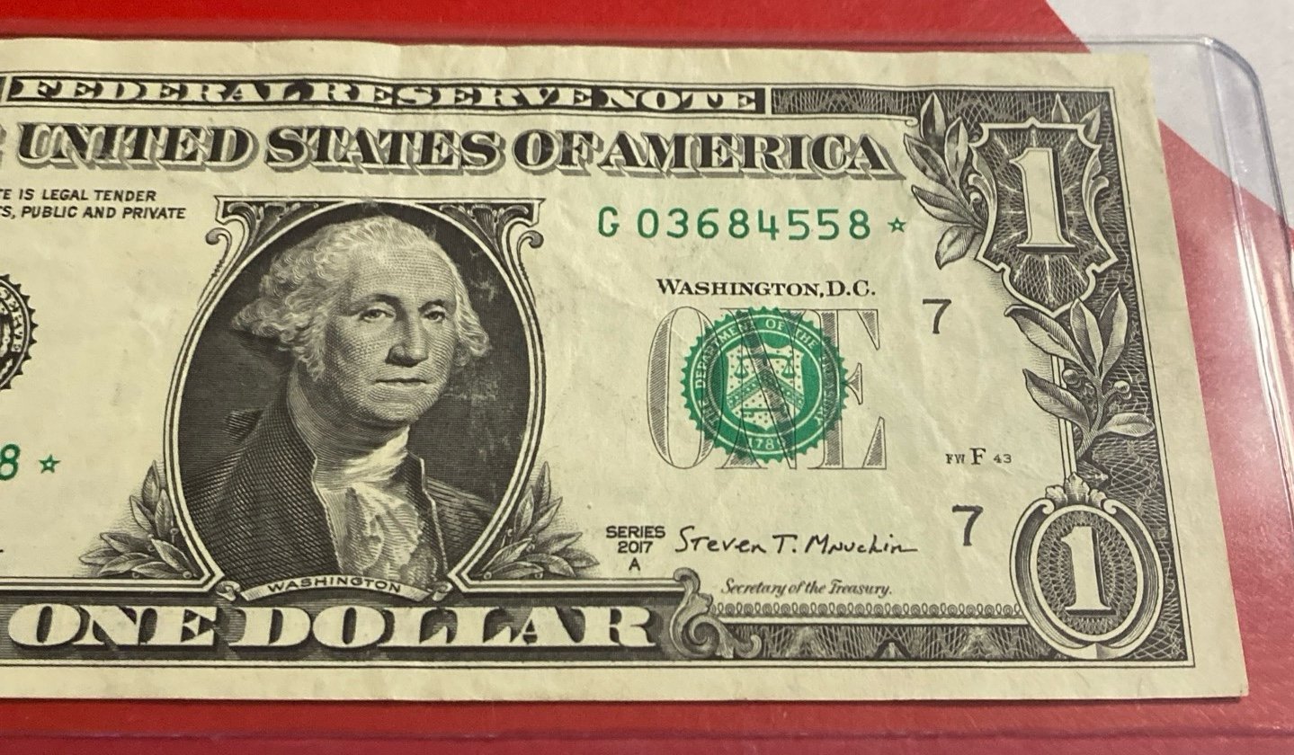 1 Dollar Bill Star Note