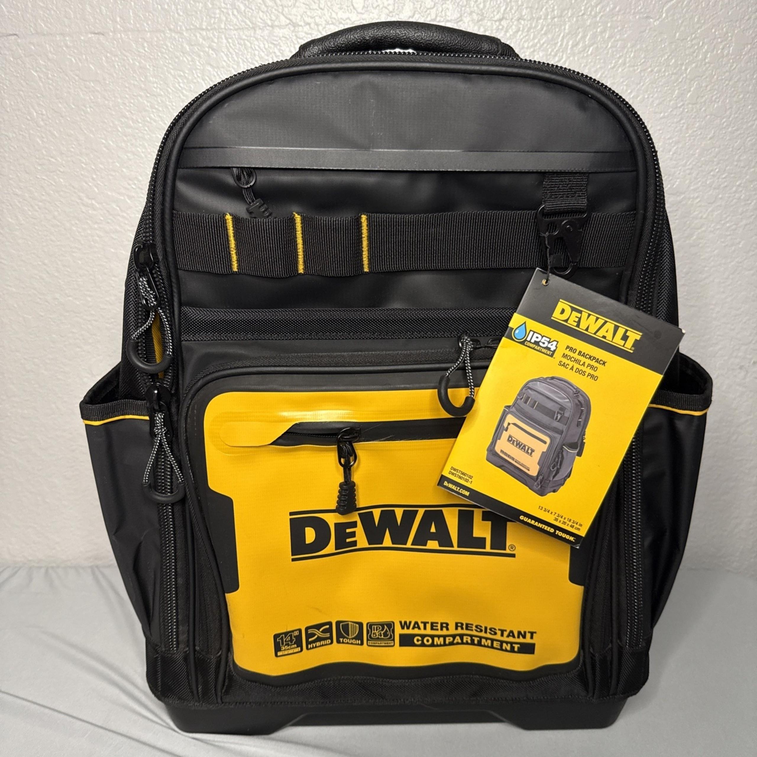 DeWALT DWST560102 PRO Durable Denier Fabric Backpack w/ 43 Pockets