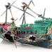 SLOCME Aquarium Shipwreck Decorations - Air Bubbler Sunken Ship Ornament