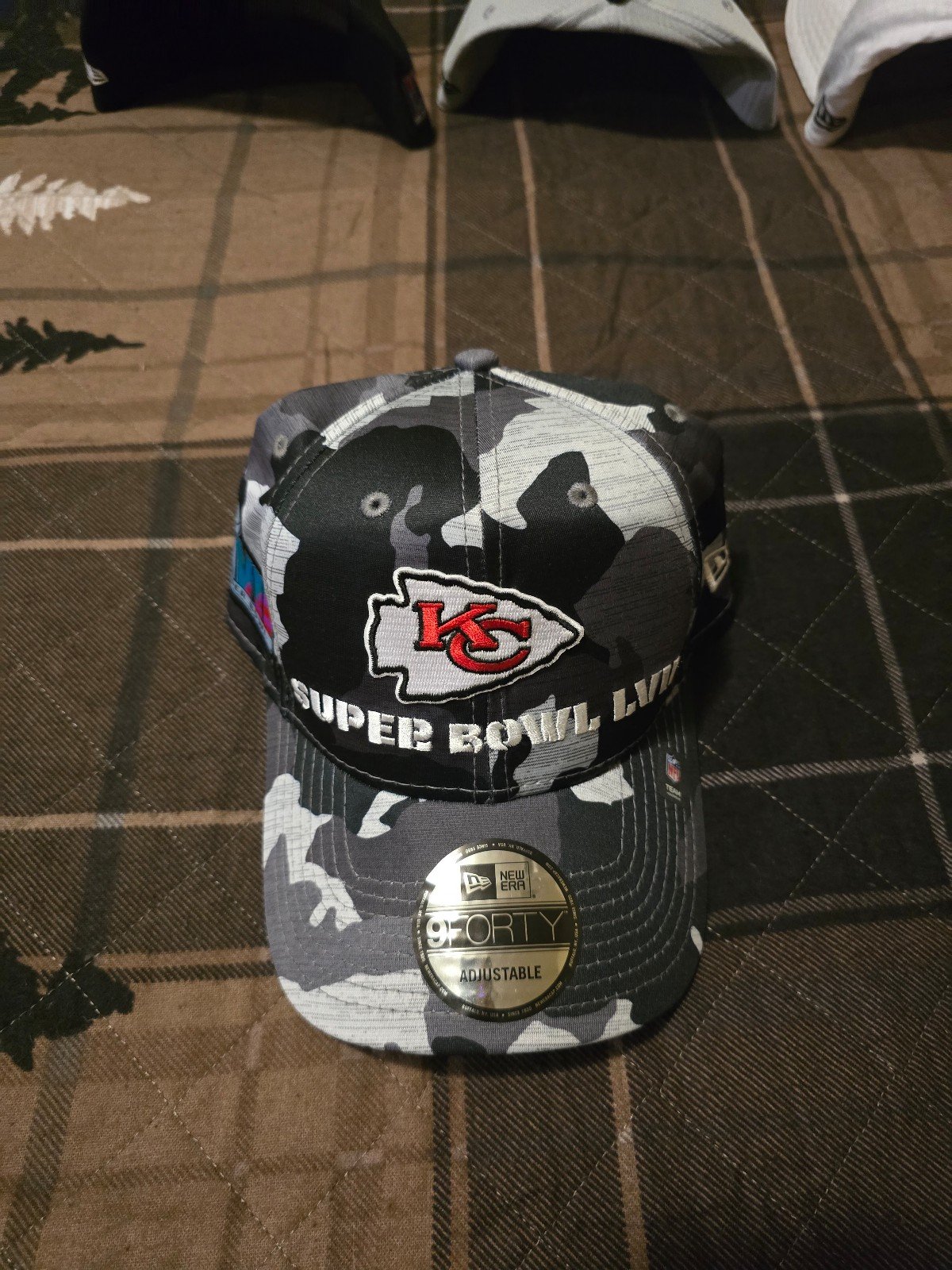 Men's Kansas City Chiefs New Era Camo Super Bowl LVII 9FORTY Adjustable Hat