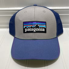 Patagonia P-6 Trucker Hat - Current Blue W/Salt Grey
