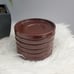 Vintage Brown Italian Ceramic Espresso Cup/Plate Set (Set of 6)