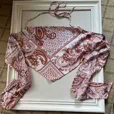 Cotton Candy LA paisley paterrn scarf top NWOT XS