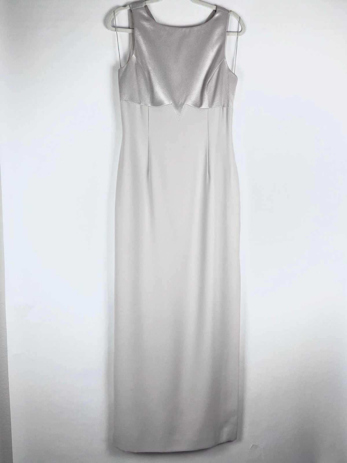 Papell Boutique Evening Women’s Sleeveless Taupe Formal Gown Dress MOTB Sz 8