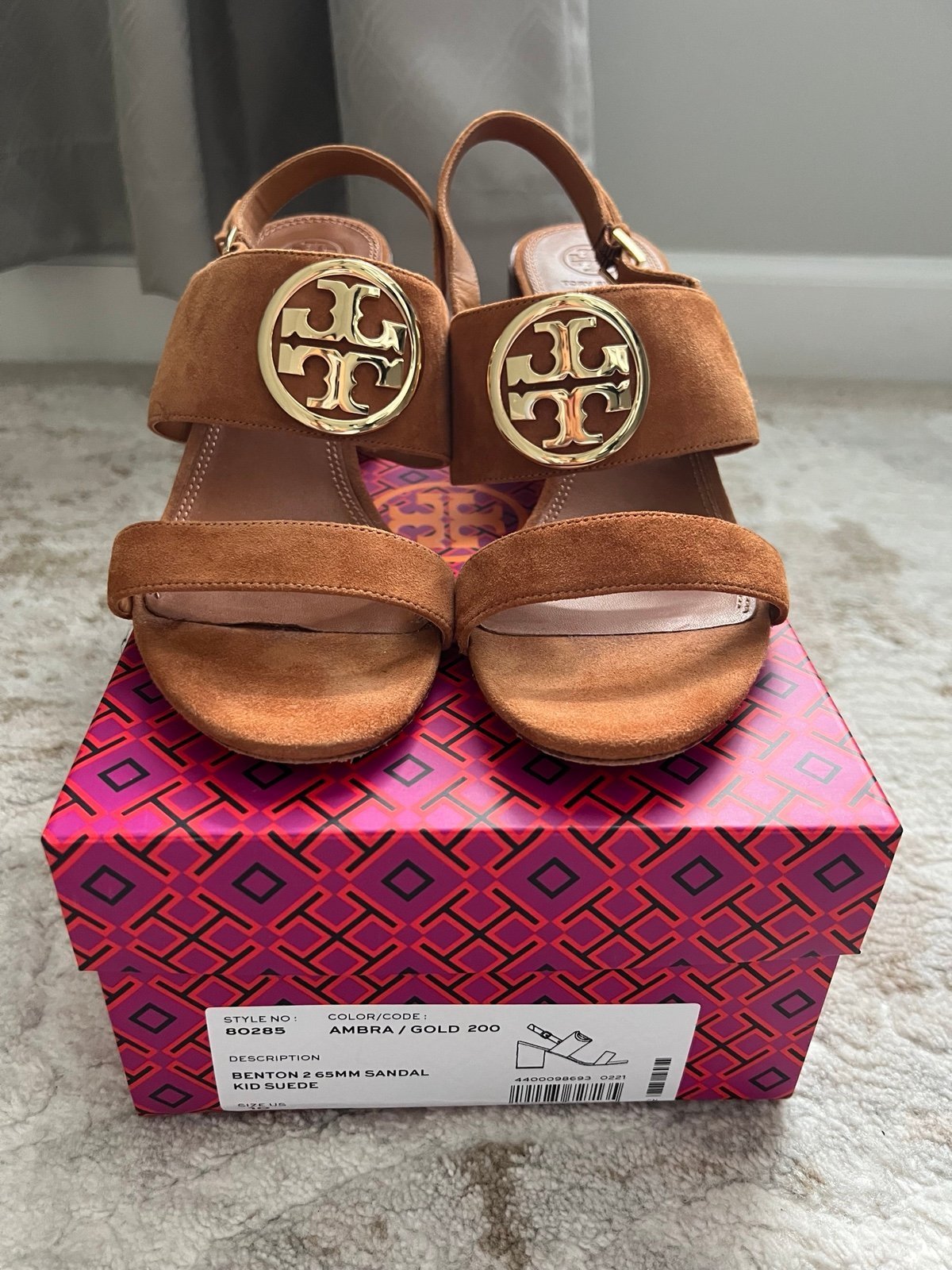 Tory Burch Benton 2 65mm Sandal Kid Suede