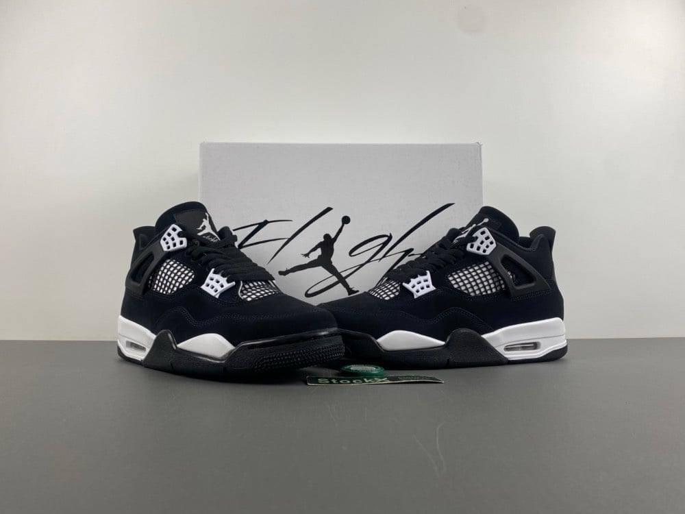 Air Jordan 4s white thunder